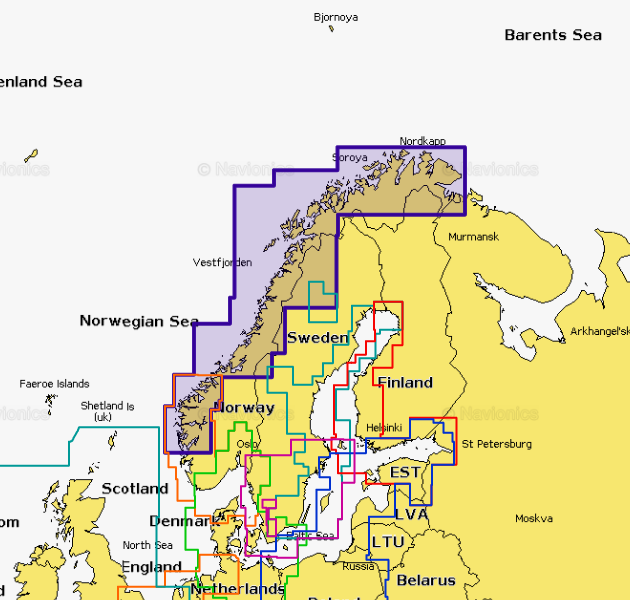 Navionics Platinum 11P+ Søkort over Norge - nord & vest SD/Mikro SD