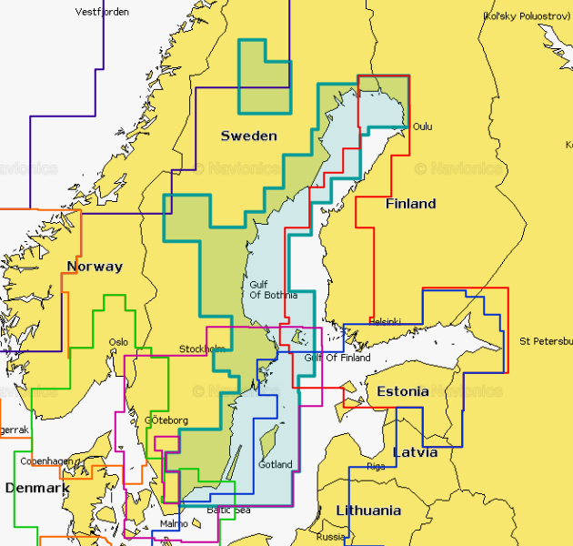 Navionics Platinum 13P+ Søkort over Sverige - øst CF