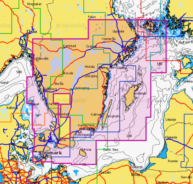 Navionics Platinum 17P+ Søkort over Sverige - syd SD/Mikro SD
