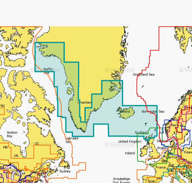 Navionics Update 20XG - Grønland og Island (SD/MSD)