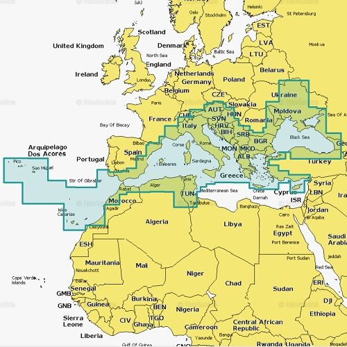 Navionics Update 43XG - Middelhavet (SD/MSD)
