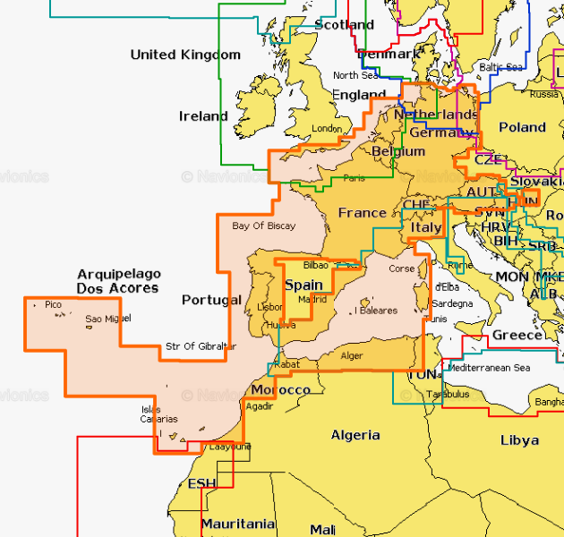 Navionics Update 46XG - Vesteuropa (SD/MSD)