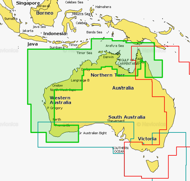 Navionics Platinum 60P+ Søkort over Australien SD/Mikro SD