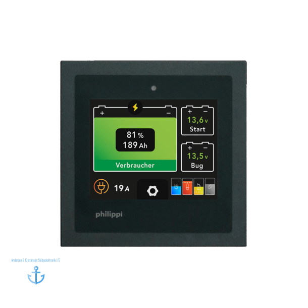 BTM2 Batteri, tank og opladningsdisplay