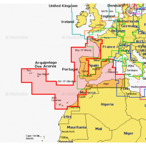 Navionics Platinum 31P+ Skort over Biscayen, Spanien, Portugal, Algeriet og Marokko