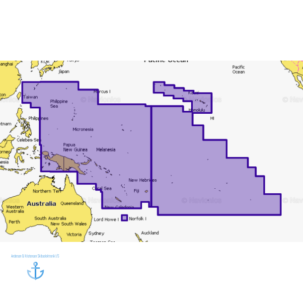 Navionics Plus 34XG - Stillehavserne (SD/MSD)