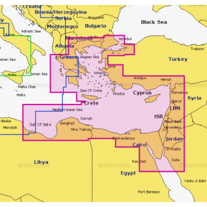 Navionics Platinum 34P+ Skort over det stlige Middelhav