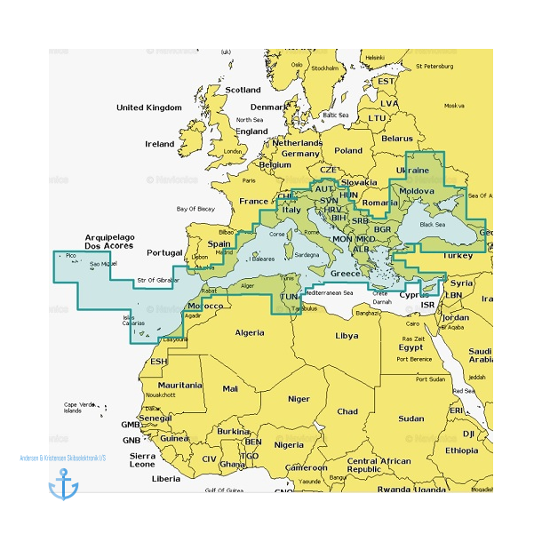 Navionics Update 43XG - Middelhavet (SD/MSD)