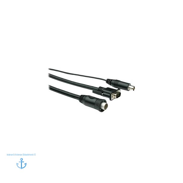 e serie 5m Video ud tilbeh&oslash;rs kabel til e9x/e12x - 1 video ind 1 video ud VGA