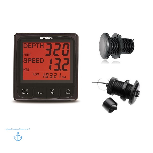 Raymarine i50 Digital Tridata Pakke med Fart, Dybde og Temperatur Transducere