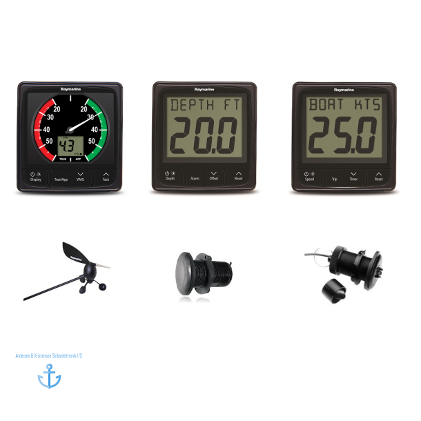 PAKKELSNING: Raymarine i50 &amp; i60 Vind-, Fart- og Dybde System