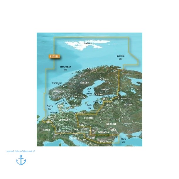 BlueChart G3 Vision VEU721L Nord Europa