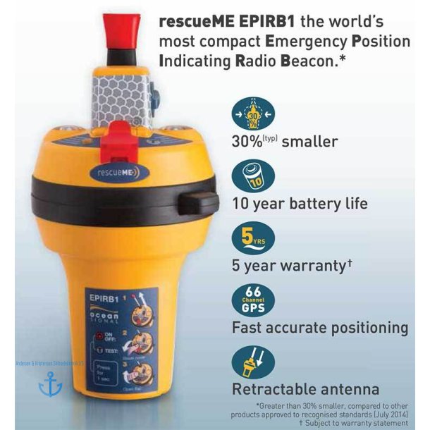 Ocean Signal rescueME EPIRB 1 m. GPS (Prisen er inkl. programering af enheden!)