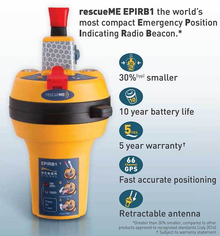 Ocean Signal rescueME EPIRB 1 m. GPS (Prisen er inkl. programering af enheden!)