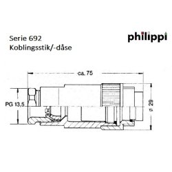 Koblingsstik 2-polet, 50 V
