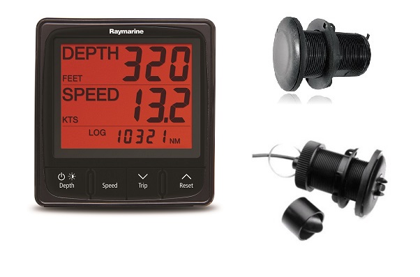 Raymarine i50 Digital Tridata Pakke med Fart, Dybde og Temperatur Transducere