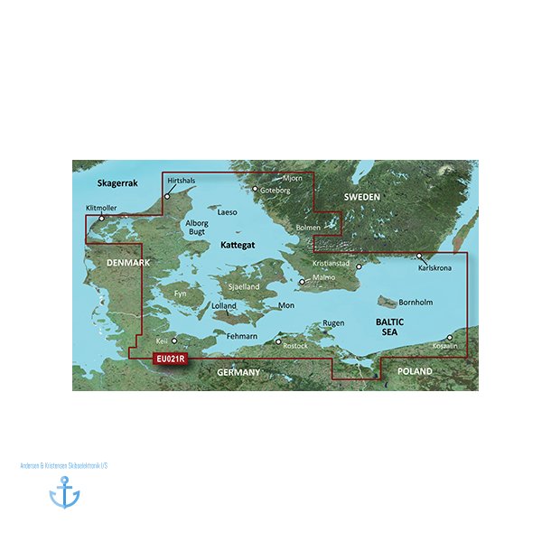 BlueChart G3 Regular HXEU 021R - Limfjorden, Danmark st og Sverige syd &amp; st