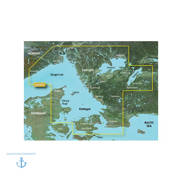 BlueChart G3 Regular HXEU 042R - resund, Kattegat og Skagerak, Oslo til Trelleborg