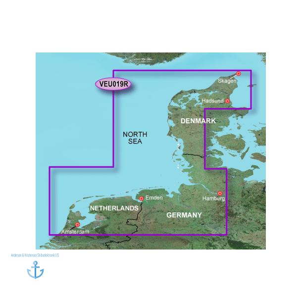 BlueChart G3 Vision Regular VEU 019R - lborg Bugt til Amsterdam