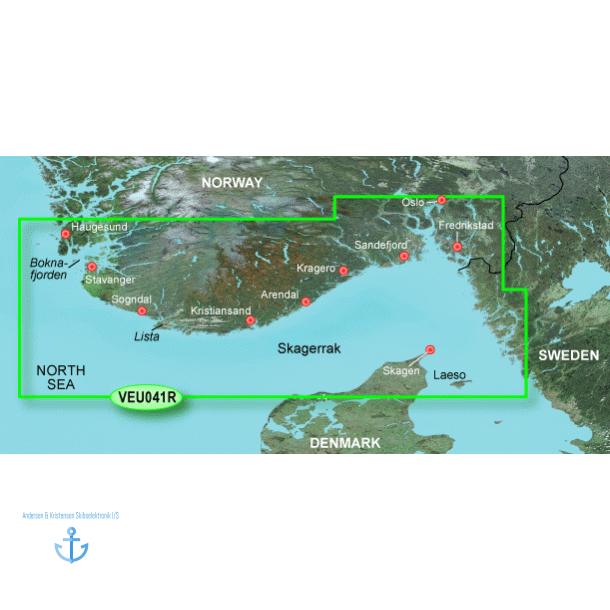 BlueChart G3 Vision Regular VEU 041R - Skagerak; Haugesund - Ls - Oslo