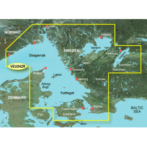 BlueChart G3 Vision Regular VEU 042R - resund, Kattegat og Skagerak, Oslo til Trelleborg