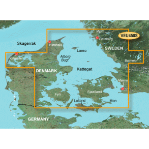 BlueChart G3 Vision Small VEU 458S - Kattegat; Gteborg til Fyn