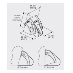 ST69 Transducer til hkmontering - Fart- og Temperatur