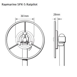 Raymarine MK2 Ratdrev med fittings (ST4000W Drev)
