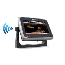 Raymarine a78 Multifunktionsdisplay med indbygget Wi-Fi, DownVision fiske-ekkolod & CPT-100 gennemf&oslash;rt transducer - uden kartografi