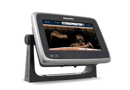 Raymarine a78 Multifunktionsdisplay med indbygget Wi-Fi, DownVision fiske-ekkolod & CPT-100 gennemført transducer - uden kartografi