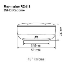 Raymarine RD418 HD Color Radome inkl. 10m radarkabel