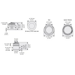 B164 Bronze Lavprofil Dybde og Temperatur Transducer