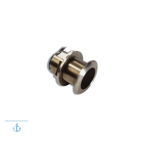 B60 Bronze Gennemfrings Transducer, Dybde og Temperatur, 12 grader Vinkling ( Passer til DSM30 &amp; CP370 )