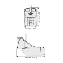 P65 Dybde, Fart og Temperatur Triducer til hkmontering