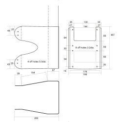 Raymarine Wireless T232 Mastebeslag Maxi 2 op